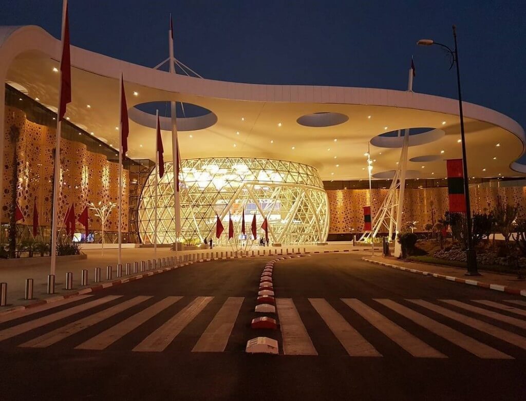 Neuer anbau des flughafens marrakech menara