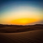Sonnenuntergang Wüstencamp