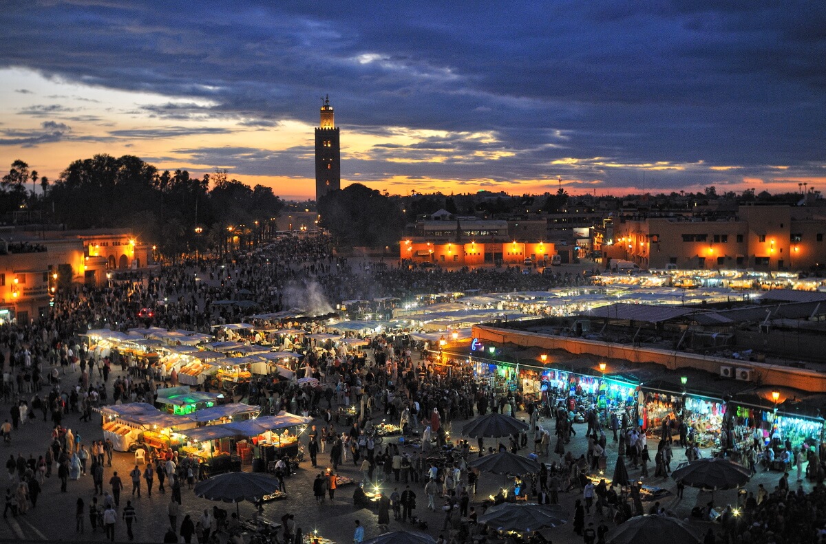 Djemaa el Fna bei Nacht