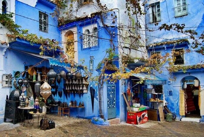chefchaouen-die-blaue-perle am Südhang vom Rifgebirge