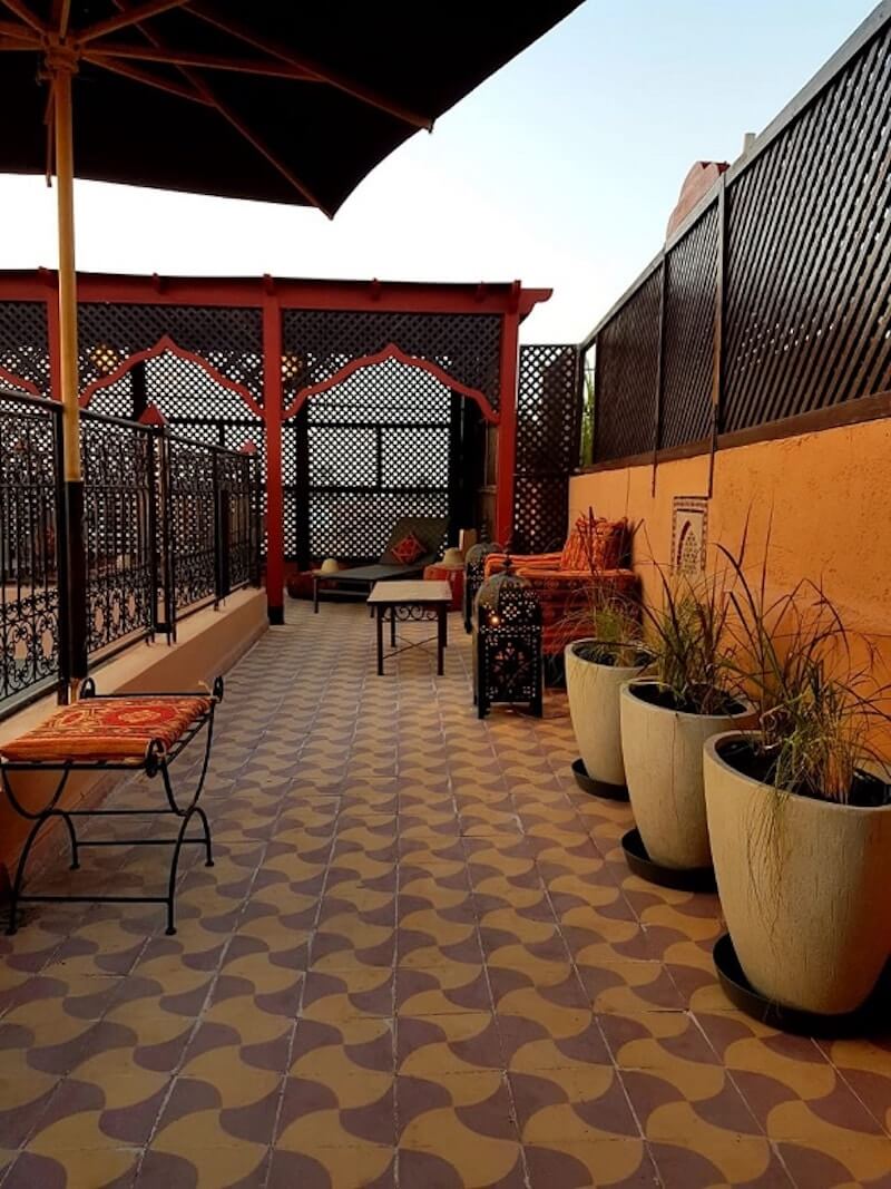 Dachterrasse in Marrakesch Ein guten Platz für Ihre Städtereise nach Marokk, die Dachterrasse im Riad La Maison Nomade – Ansicht 6