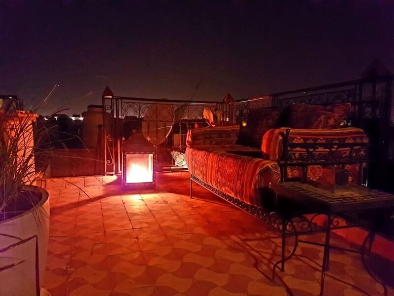 Dachterrasse in Marrakesch Ein guten Platz für Ihre Städtereise nach Marokk, die Dachterrasse im Riad La Maison Nomade – Ansicht 7